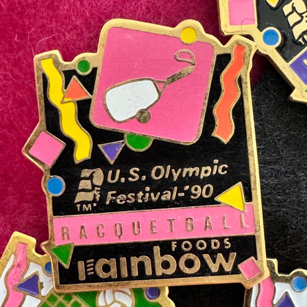 1990 U.S. Olympic Festival Rainbow Foods Hat Pins 62 PC Collectible Minnesota - Picture 16 of 16